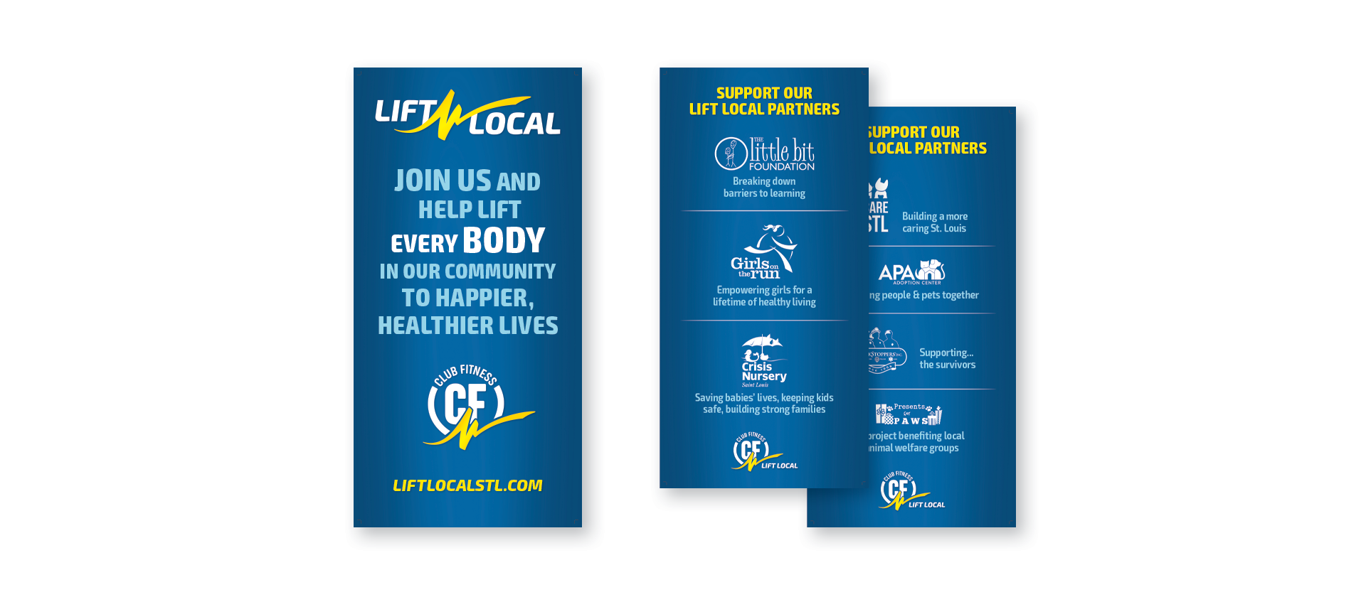 Club Fitness Lift Local banners